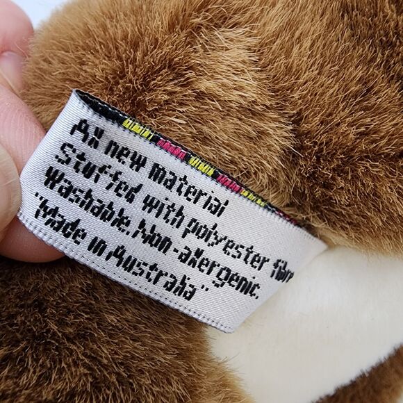 Toyhut Kangaroo Mother Joey Pouch Plush 12" Red Bandana Stuffed Animal Australia - Picture 6 of 11